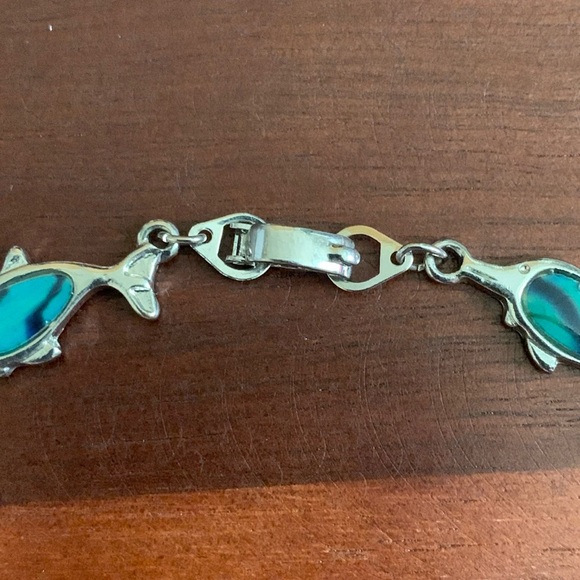Abalone Shell Dolphin Bracelet - Picture 2 of 3